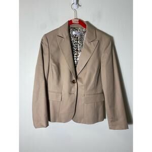 Kasper Seperates Tan Long Sleeve Blazer Sz 6